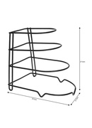 Organizators, 25,5 × 21,5 × 27,5 cm, 4 līmeņu pannas turētājs, Kinghoff tērauds, KH 1582 Hover