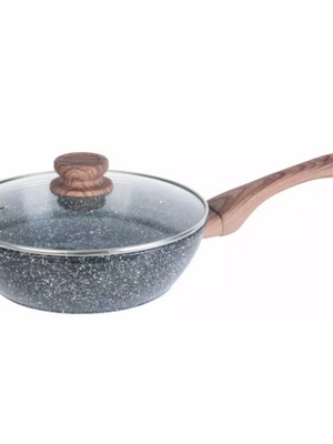 Wok panna ar vāku, alumīnija, pelēka marmora Ø24cm Kinghoff KH 1583  Hover