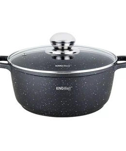 Katls ar marmora pārklājumu, Ø20x8 cm 2,3 l melns Kinghoff, KH 1593  Hover