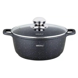 Katls ar marmora pārklājumu, Ø24x11,5 cm, 4,5 l, melns Kinghoff, KH 1595