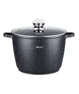 Katls ar marmora pārklājumu, Ø24x16,5 cm, 6,2 l melns Kinghoff, KH 1598  Hover