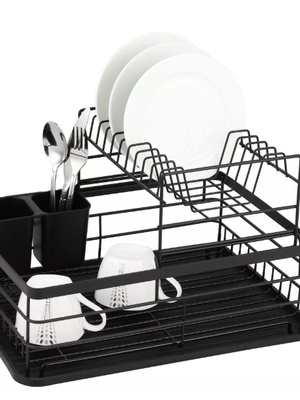 Trauku žāvētājs, divrindu, tērauds-plastmasa, melns, KINGHoff, KH 1716  Hover