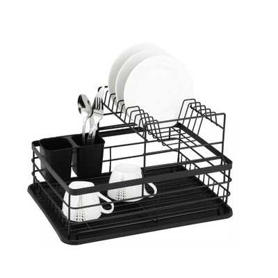 Trauku žāvētājs, divrindu, tērauds-plastmasa, melns, KINGHoff, KH 1716