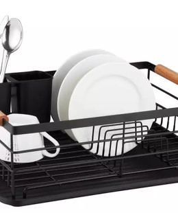 Trauku žāvēšanas statīvs, tērauds, melns, 42,5x32x15,5 cm, Kinghoff KH 1728  Hover