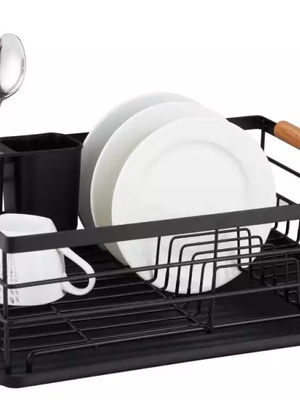 Trauku žāvēšanas statīvs, tērauds, melns, 42,5x32x15,5 cm, Kinghoff KH 1728  Hover