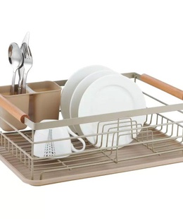 Trauku žāvēšanas statīvs, tērauds-plastmasa-koks, bēšs KINGHoff, KH 1800  Hover