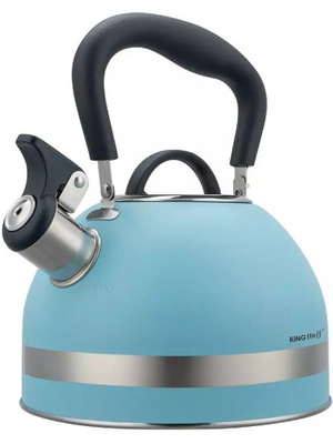 Tējkanna ar svilpi, 1,8L, nerūsējošais tērauds, zils, KINGHoff. KH 1857  Hover