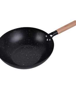 WOK panna 30 cm, oglekļa tērauds, marmora nepiedegošais pārklājums, koka rokturis, KINGHoff, KH 1983  Hover