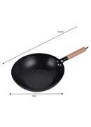 WOK panna 30 cm, oglekļa tērauds, marmora nepiedegošais pārklājums, koka rokturis, KINGHoff, KH 1983 Hover