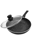 Panna ar vāku, alumīnijs, Ø26cm, melns marmors KINGHoff KH 3958