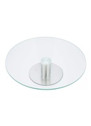 1 līmeņa paplāte, stikls - tērauds Ø30cm Kinghoff, KH 4014