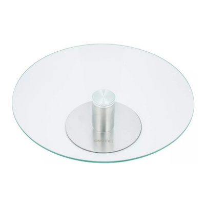 1 līmeņa paplāte, stikls - tērauds Ø30cm Kinghoff, KH 4014