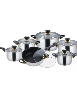 Katli, 12 priekšmetu komplekts, tērauds, Ø16/16/18/20/24/24cm Kinghoff KH 4441  Hover