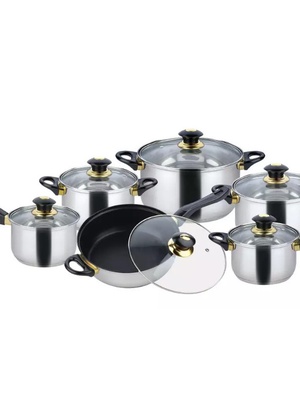 Katli, 12 priekšmetu komplekts, tērauds, Ø16/16/18/20/24/24cm Kinghoff KH 4441  Hover