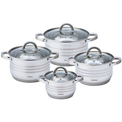 Katlu komplekts Ø16/18/20/24 cm, Klausberg, nerūsējošais tērauds, KB 7694