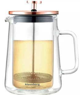 Kafijas/tējas prese, stikls, vara krāsa, 0.60L Klausberg, KB 7724  Hover