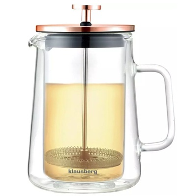 Kafijas/tējas prese, stikls, vara krāsa, 0.60L Klausberg, KB 7724