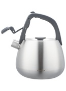 Nerūsējošā tērauda tējkanna ar svilpi, matēti sudraba krāsā, tilpums 2.5 l, Klausberg, KB 7773 Hover