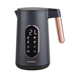 Elektriskā tējkanna, 1.7L, 2200W, melna/rozā zelta, Klausberg, KB 7892