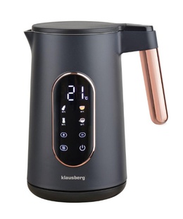 Elektriskā tējkanna, 1.7L, 2200W, melna/rozā zelta, Klausberg, KB 7892  Hover