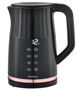 Elektriskā tējkanna Klausberg KB 7896,  LED temperatūras panelis,  tilpums 1,7L, jauda 2200W  Hover