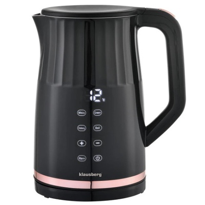 Elektriskā tējkanna Klausberg KB 7896,  LED temperatūras panelis,  tilpums 1,7L, jauda 2200W