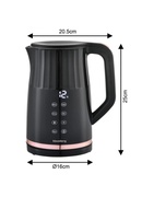 Elektriskā tējkanna Klausberg KB 7896,  LED temperatūras panelis,  tilpums 1,7L, jauda 2200W Hover