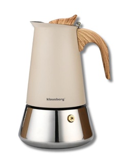 Espresso kafijas kanna, nerūsējošais tērauds, 6 tasēm, melna/sudraba, Klausberg, KB 7995  Hover