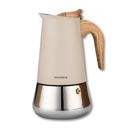 Espresso kafijas kanna, nerūsējošais tērauds, 9 tasēm, melna/sudraba, Klausberg, KB 7996