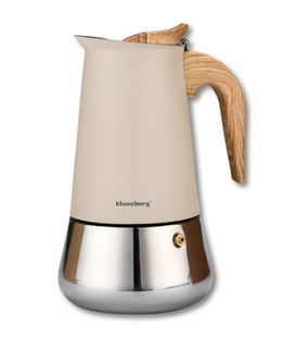 Espresso kafijas kanna, nerūsējošais tērauds, 9 tasēm, melna/sudraba, Klausberg, KB 7996  Hover