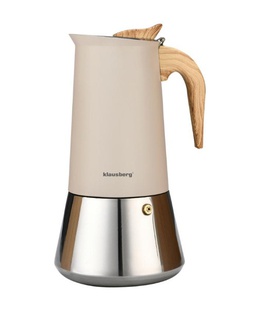 Espresso kafijas kanna, nerūsējošais tērauds, 12 tasēm, melna/sudraba, Klausberg, KB 7997  Hover