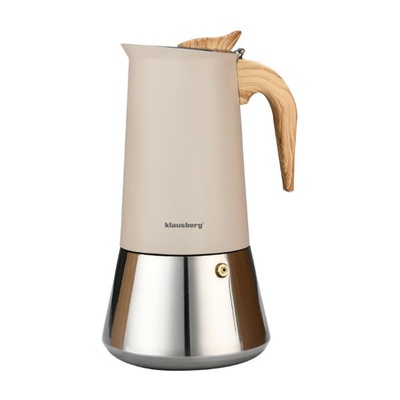 Espresso kafijas kanna, nerūsējošais tērauds, 12 tasēm, melna/sudraba, Klausberg, KB 7997