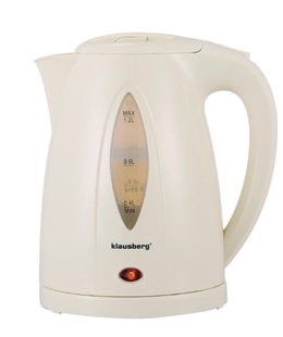 Elektriskā tējkanna, 1.2 L, krēmkrāsas, 900–1100 W, KB 9002, Klausberg  Hover