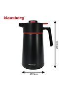 Termoss, 2,5 l, melns, Klausberg, KB 9013. Liela ietilpība 2,5 l. Lieliski piemērots sanāksmēm, konf Hover