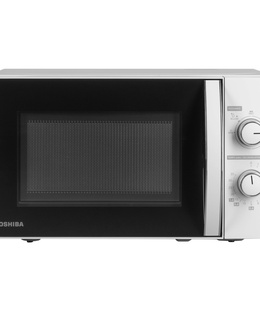 Mikroviļņu krāsns Toshiba MW MM20PWH, 20 L, ar mehānisko vadību, 800 W jaudu  Hover