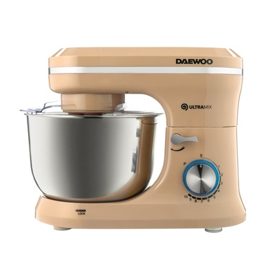 Daewoo DHM 150R planetārais mikseris, 1600 W, 10 ātrumi, bļodas tilpums 4,5 L, putotājs, mīklas āķis