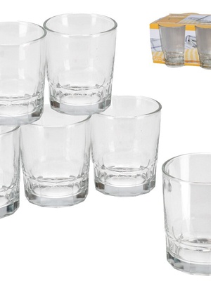 6 stikla ūdens glāžu komplekts 256 ml, 9 × 8 × 8 cm, KITCHEN&GO 8430540233583  Hover