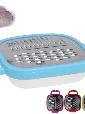 Daudzfunkcionāla rīve ar plastmasas trauku, 5 × 15 × 18 cm, KITCHEN&GO 8430540406642  Hover