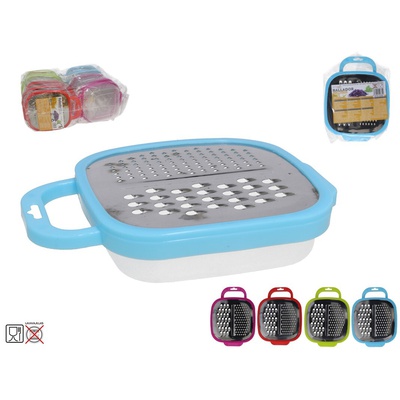 Daudzfunkcionāla rīve ar plastmasas trauku, 5 × 15 × 18 cm, KITCHEN&GO 8430540406642