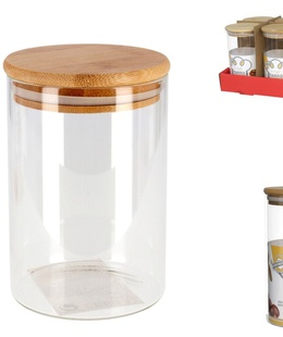 Borsilikāta stikla burka 950 ml, 17,5 × 10 × 10 cm, KITCHEN&GO 8430540911085  Hover