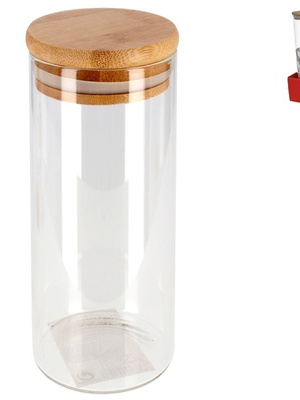 Borosilikāta stikla burka 1700 ml, 28 × 10 × 10 cm, KITCHEN&GO 8430540911108  Hover
