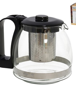 Stikla tējkanna ar filtru 700 ml, zāļu tējai, 11 × 12,5 × 16 cm, KITCHEN&GO 8430540936811  Hover