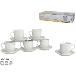 6 krūžu/šķīvju komplekts, 12 priekšmeti 8 × 13 × 13 cm, KITCHEN&GO 8430540979047