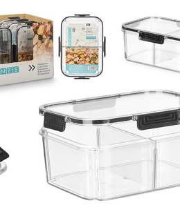 Hermētiska pusdienu kaste ar nodalījumiem, 2 L, 9×24×16.5 cm, 10465, Leknes  Hover