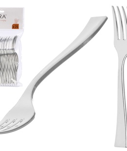Komplekts 24 plastmasas sudraba deserta dakšiņas, 16×10×1.5 cm, 10671, Kinvara  Hover