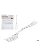 Komplekts 36 caurspīdīgas plastmasas deserta dakšiņas, 16×12.8×1.5 cm, 10673, Kinvara