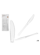 Komplekts 18 caurspīdīgi plastmasas naži, 25.5×11×1 cm, 10675, Kinvara