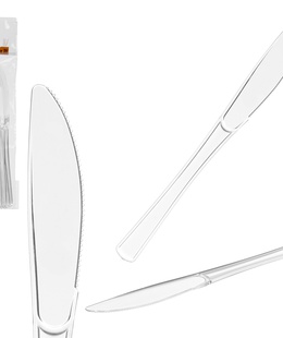 Komplekts 18 caurspīdīgi plastmasas naži, 25.5×11×1 cm, 10675, Kinvara  Hover