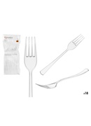 Komplekts 18 caurspīdīgas plastmasas dakšiņas, 25×10.4×2.7 cm, 10676, Kinvara