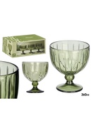 Saldējuma trauks 350 ml, zaļi svītrains, 12×10.5×10.5 cm, 12413, Kinvara
